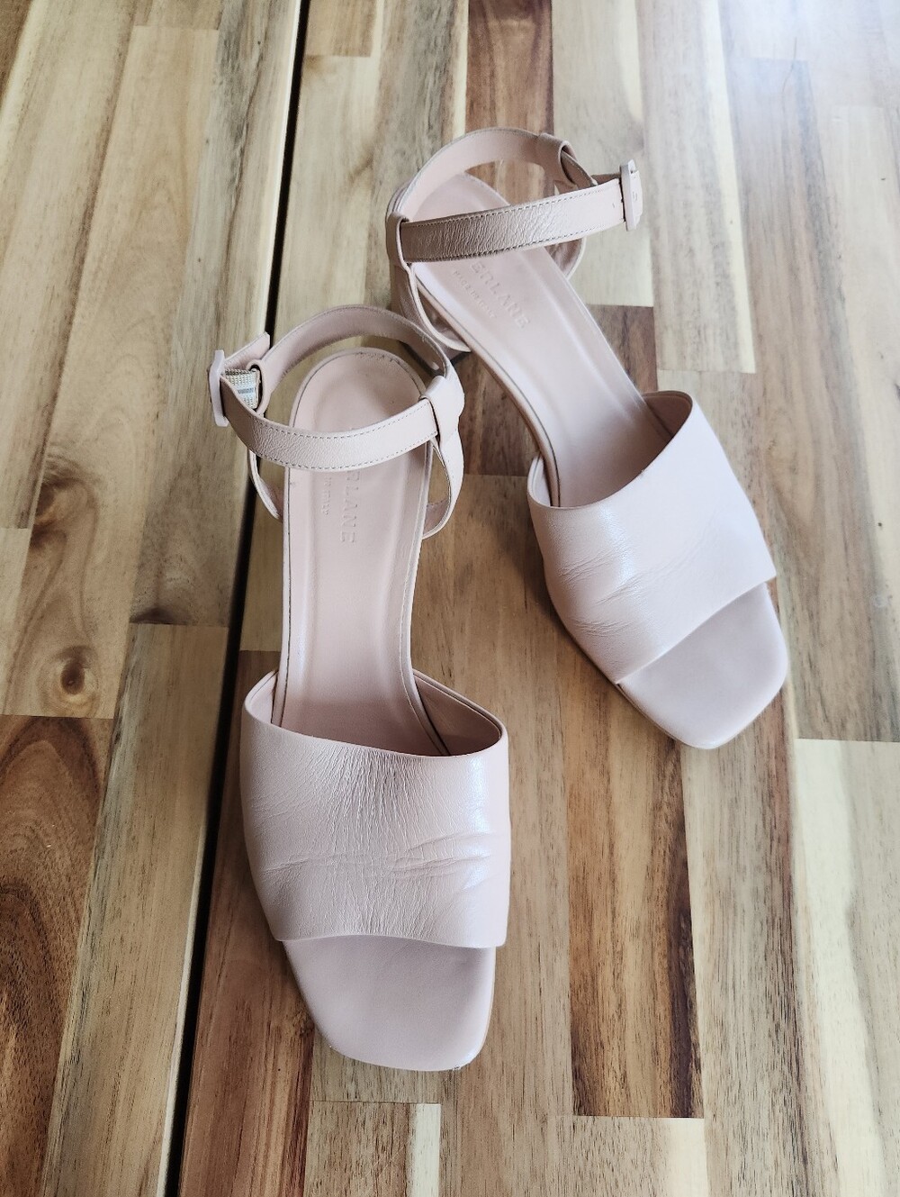 Everlane Block Heel in Pale Rose